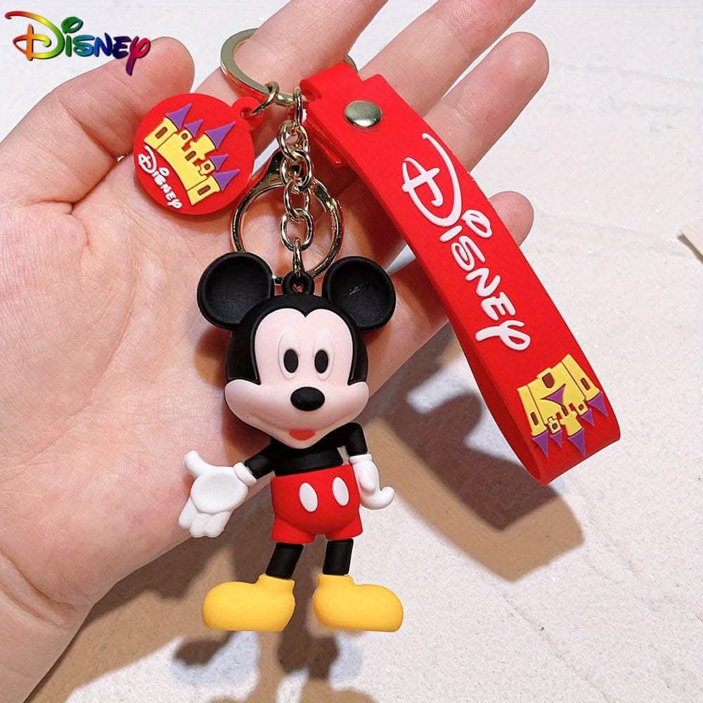 Disney Mickey & Minnie PVC Keychain – Car Interior Accessory & Bag Charm
