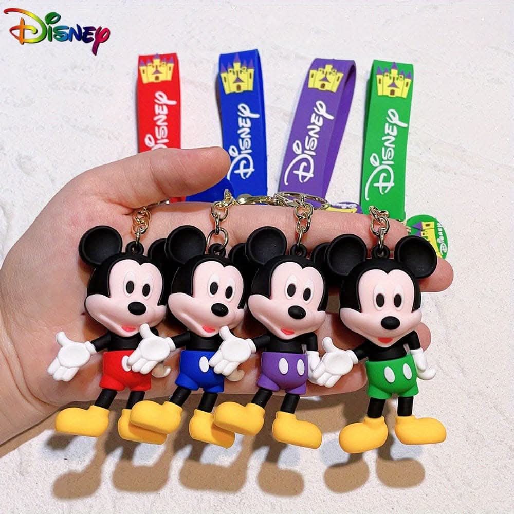 Disney Mickey & Minnie PVC Keychain – Car Interior Accessory & Bag Charm