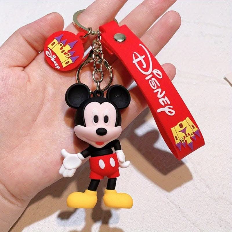 Disney Mickey & Minnie PVC Keychain – Car Interior Accessory & Bag Charm