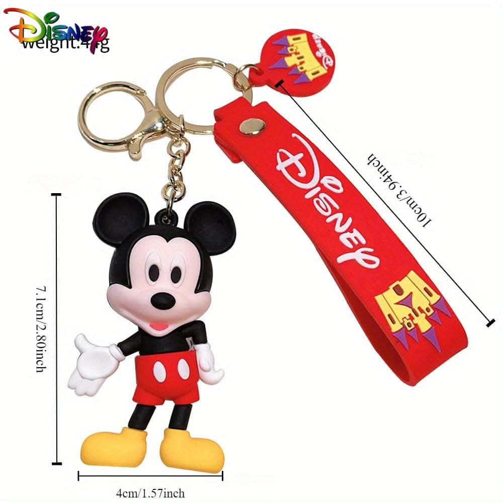 Disney Mickey & Minnie PVC Keychain – Car Interior Accessory & Bag Charm
