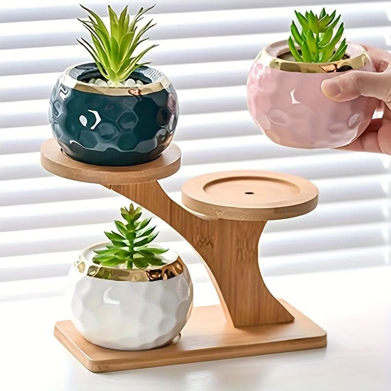 Bamboo Plant Stand – Multi-Tier Flower Rack for Indoor & Outdoor Potted Plants