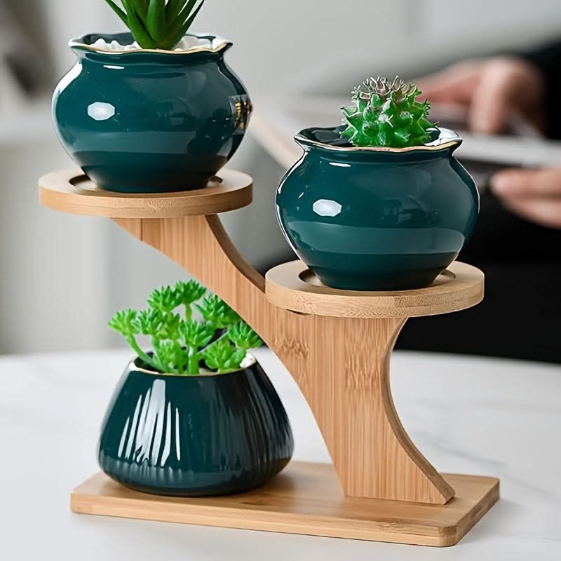 Bamboo Plant Stand – Multi-Tier Flower Rack for Indoor & Outdoor Potted Plants