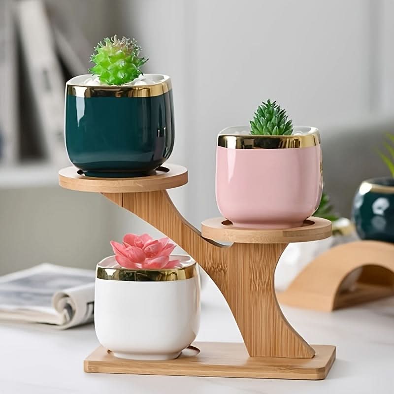 Bamboo Plant Stand – Multi-Tier Flower Rack for Indoor & Outdoor Potted Plants