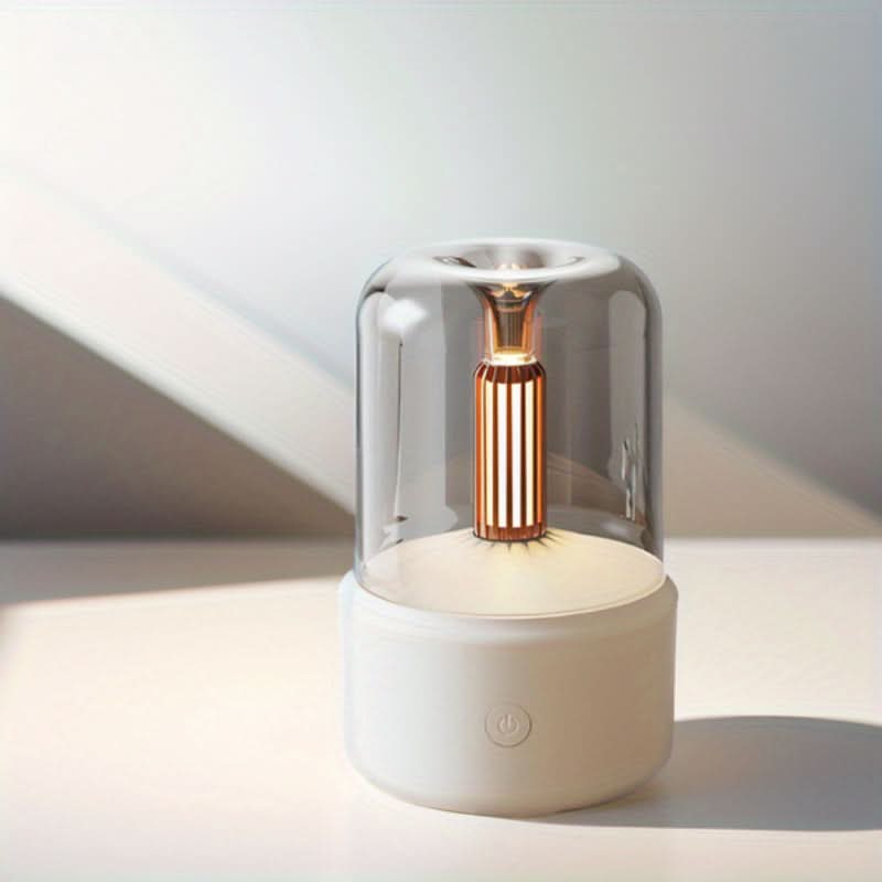 USB Aromatherapy Humidifier with Candlelight Lamp – Bedroom Decor & Gift