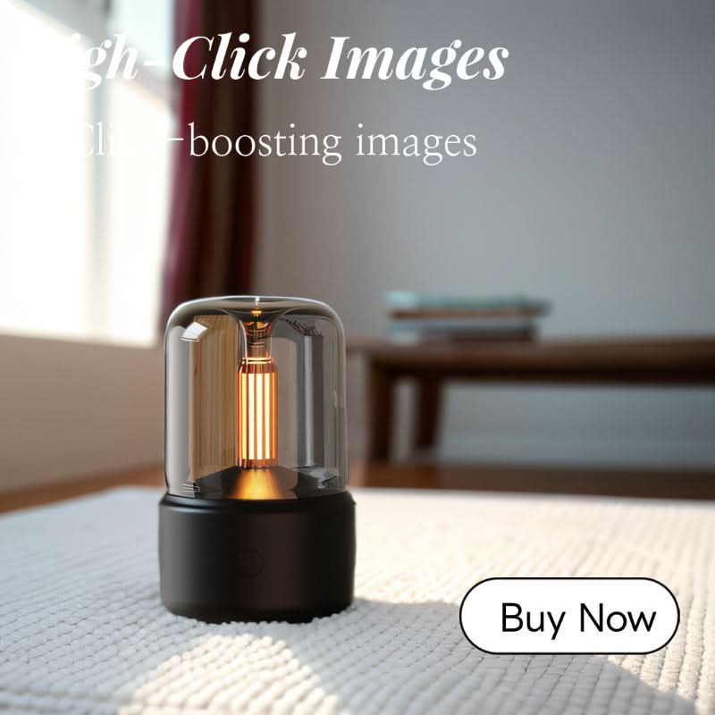 USB Aromatherapy Humidifier with Candlelight Lamp – Bedroom Decor & Gift