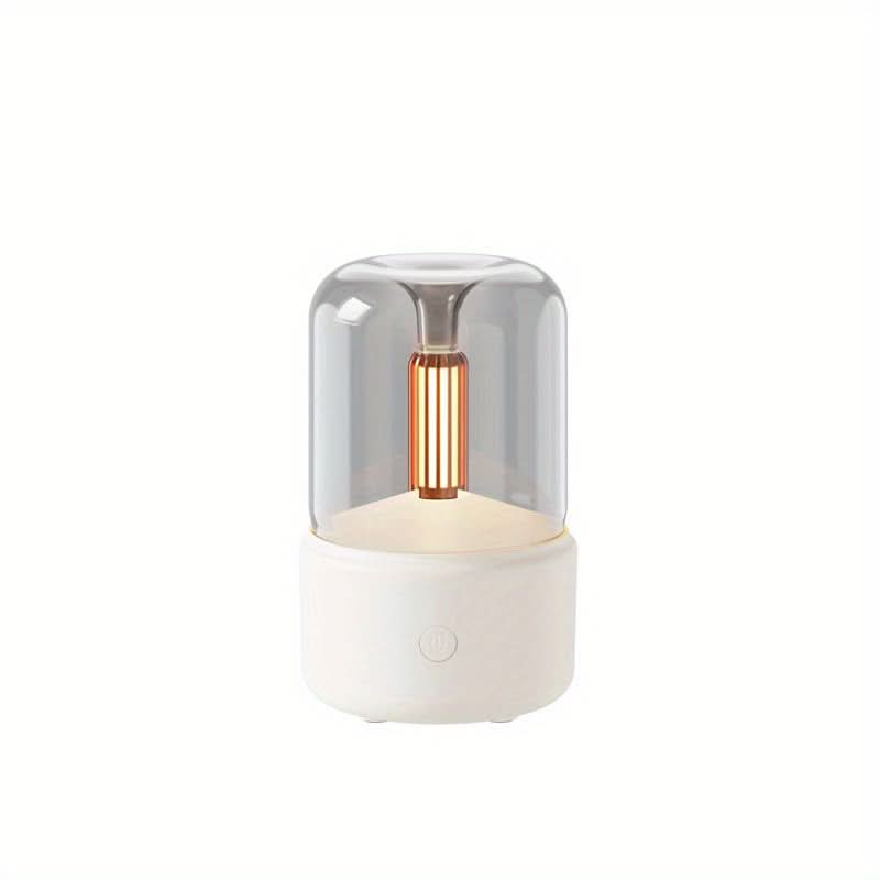 USB Aromatherapy Humidifier with Candlelight Lamp – Bedroom Decor & Gift