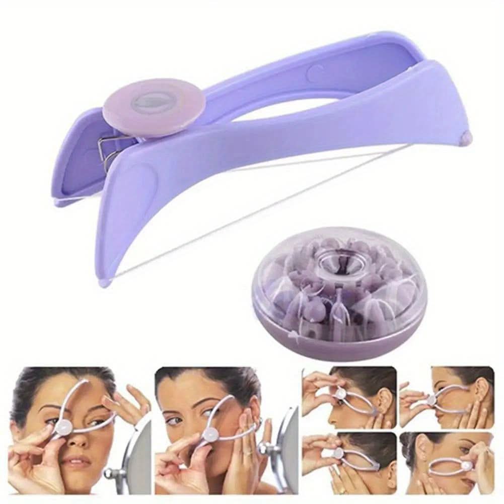 Spring Facial Hair Remover - Easy Threading Epilator for Cheeks & Eyebrows