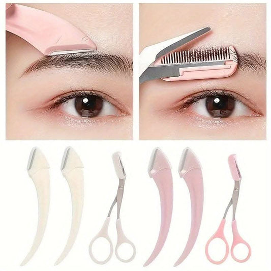 Eyebrow Trimmer Scissors with Comb (Pack of 1/2pcs)