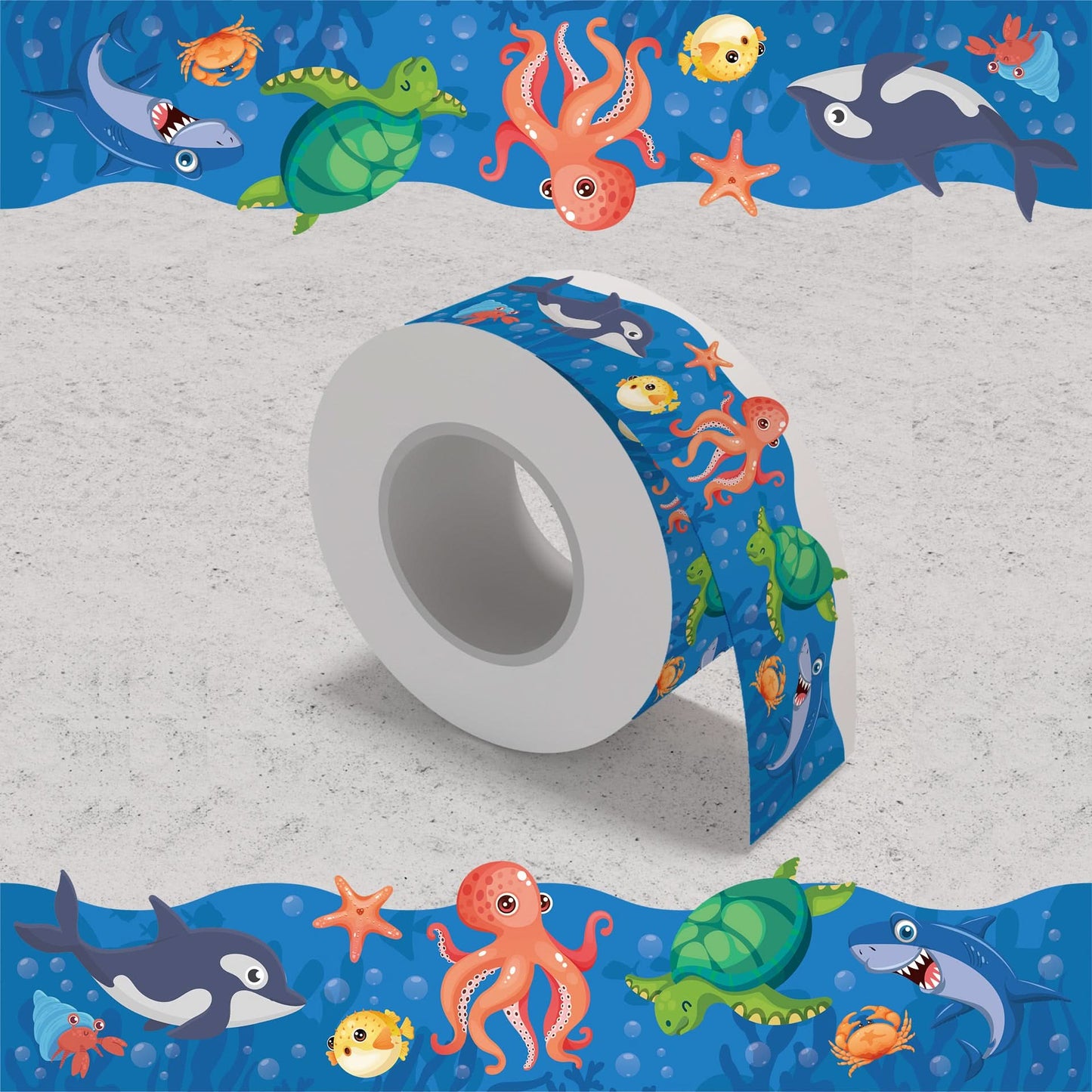 Cartoon Underwater Animal Wall Border Sticker