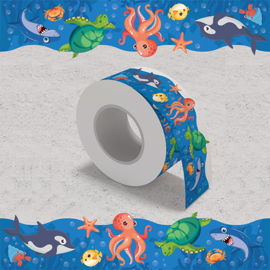 Cartoon Underwater Animal Wall Border Sticker