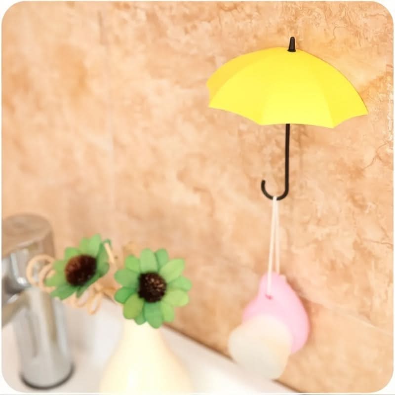 Colorful Umbrella Wall Hooks, Adhesive Key Holders