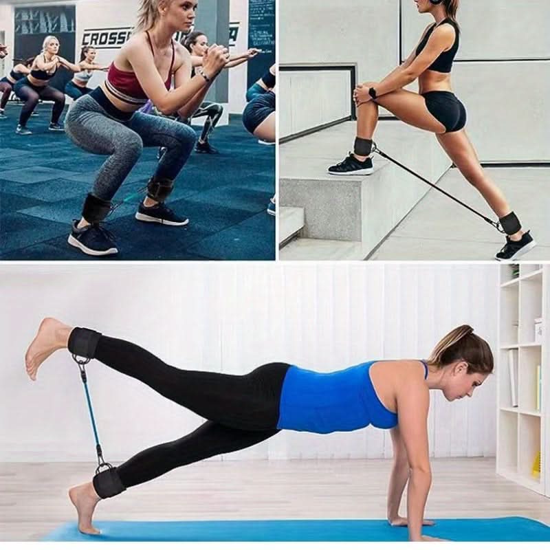 5-Piece Resistance Bands Set with Ankle Straps