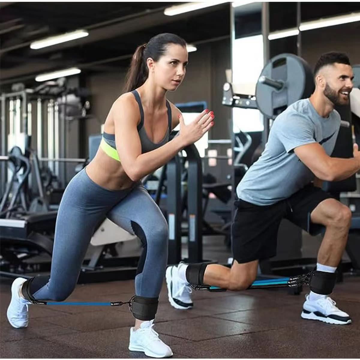 5-Piece Resistance Bands Set with Ankle Straps