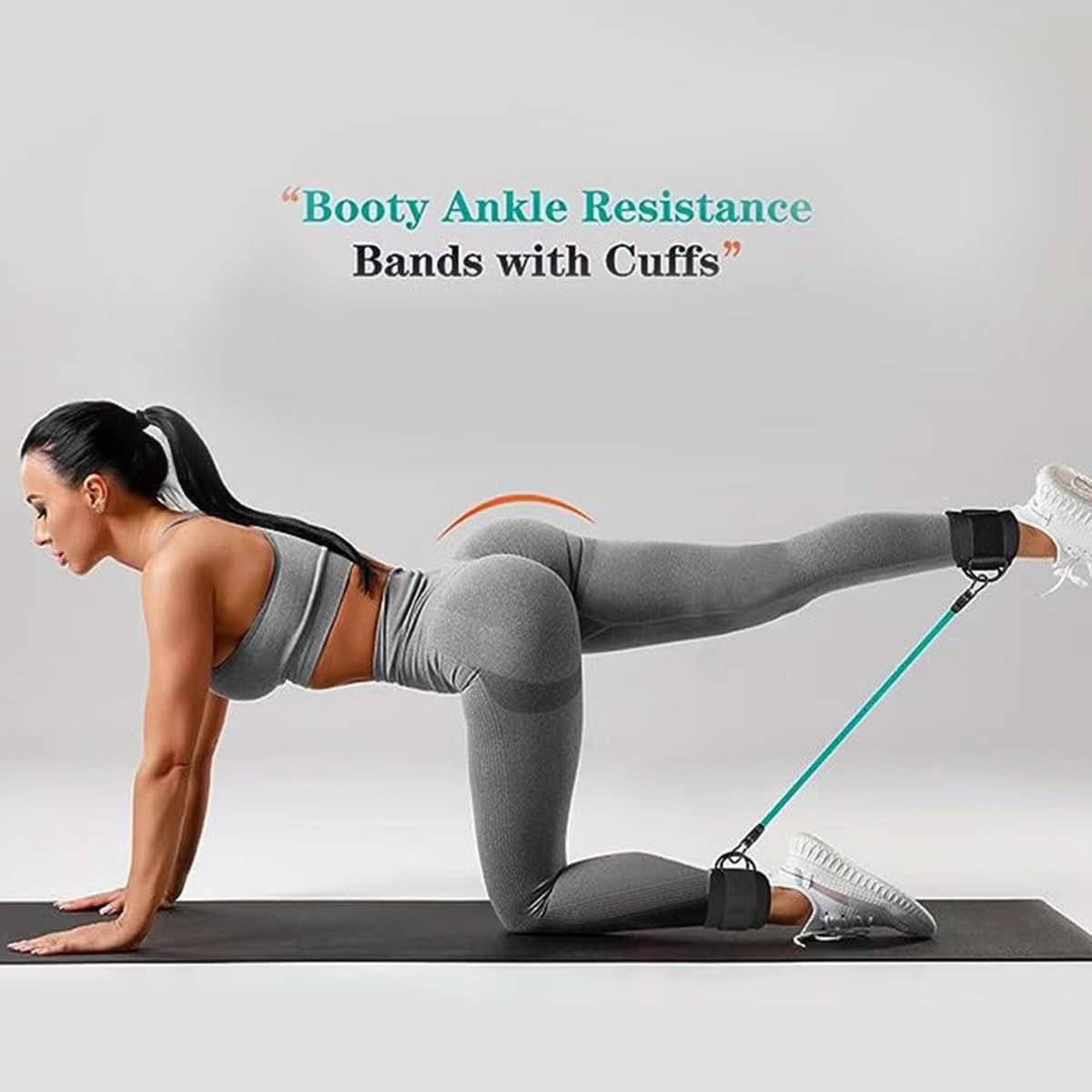 5-Piece Resistance Bands Set with Ankle Straps