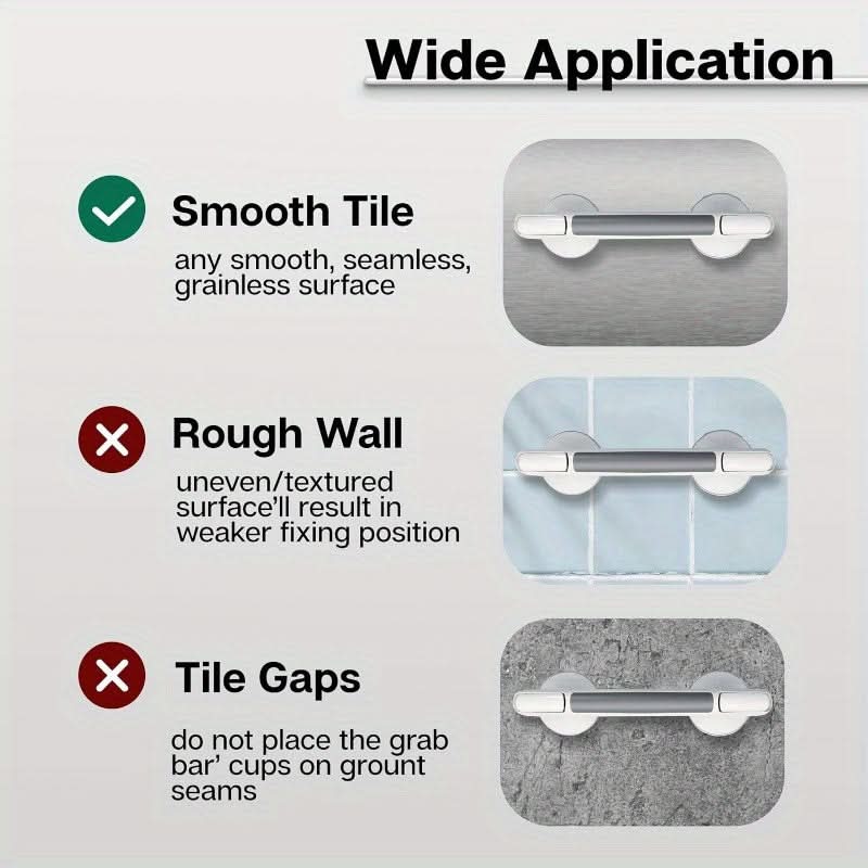 12-Inch Suction Grab Bars for Bathrooms