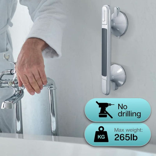 12-Inch Suction Grab Bars for Bathrooms