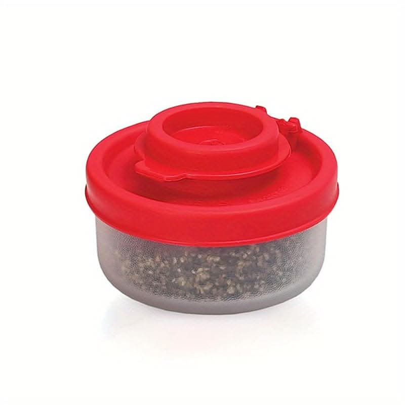 Spice Jar Set with Shaker Pour Lids - Moisture-Proof Plastic Seasoning Containers