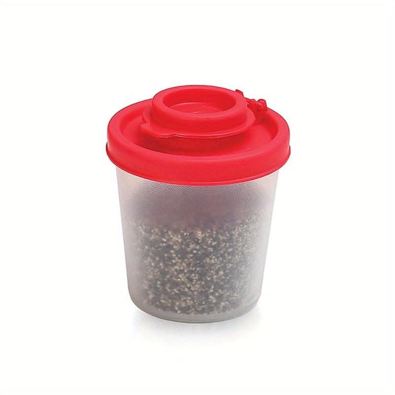 Spice Jar Set with Shaker Pour Lids - Moisture-Proof Plastic Seasoning Containers