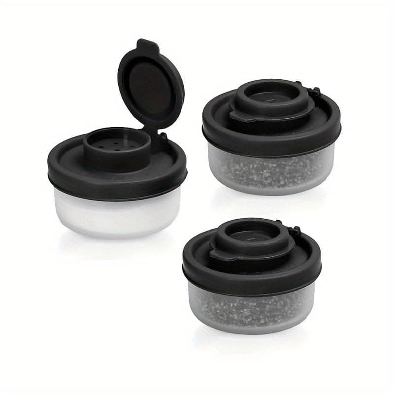 Spice Jar Set with Shaker Pour Lids - Moisture-Proof Plastic Seasoning Containers