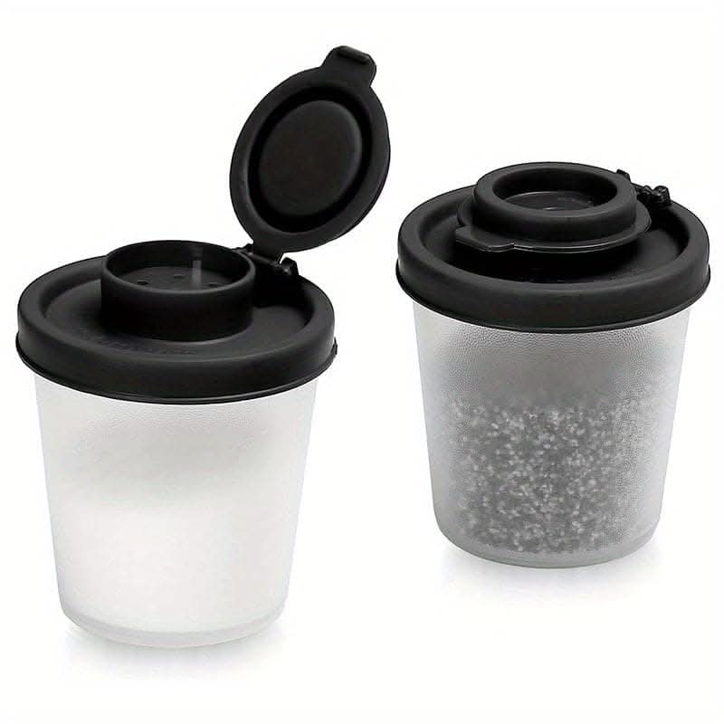 Spice Jar Set with Shaker Pour Lids - Moisture-Proof Plastic Seasoning Containers