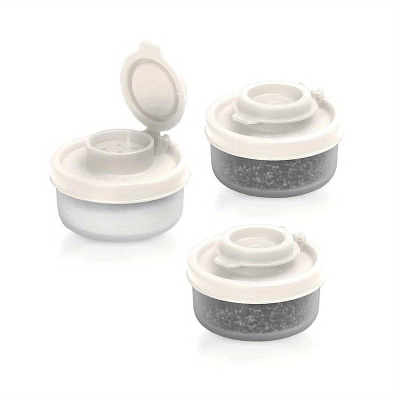 Spice Jar Set with Shaker Pour Lids - Moisture-Proof Plastic Seasoning Containers