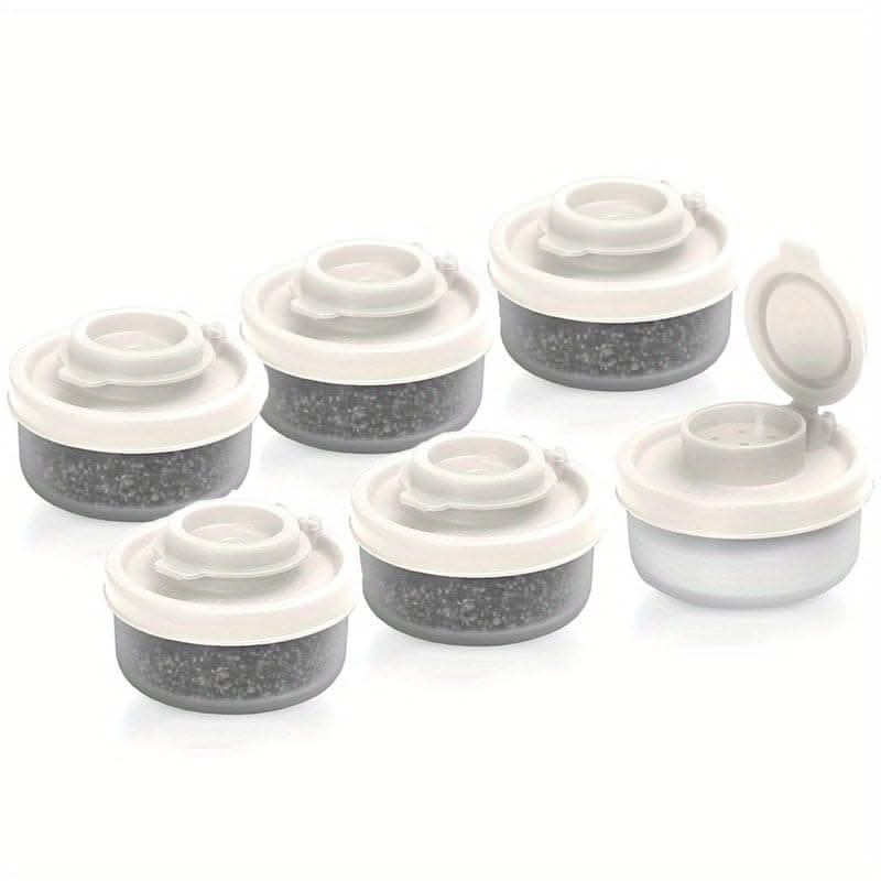 Spice Jar Set with Shaker Pour Lids - Moisture-Proof Plastic Seasoning Containers