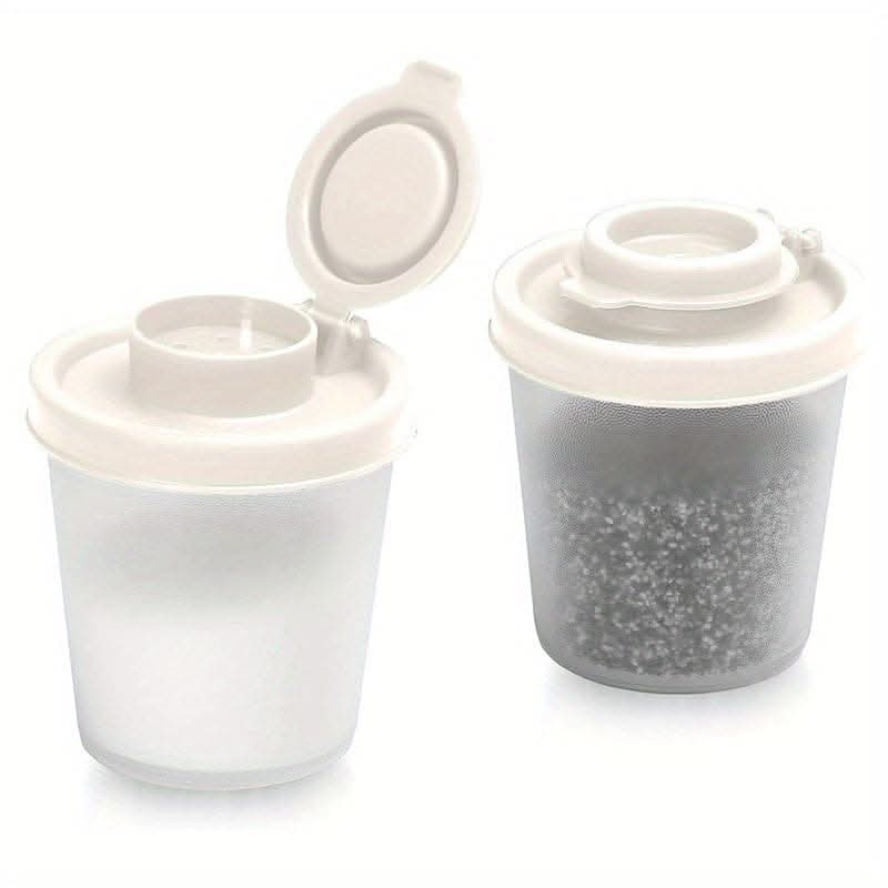Spice Jar Set with Shaker Pour Lids - Moisture-Proof Plastic Seasoning Containers