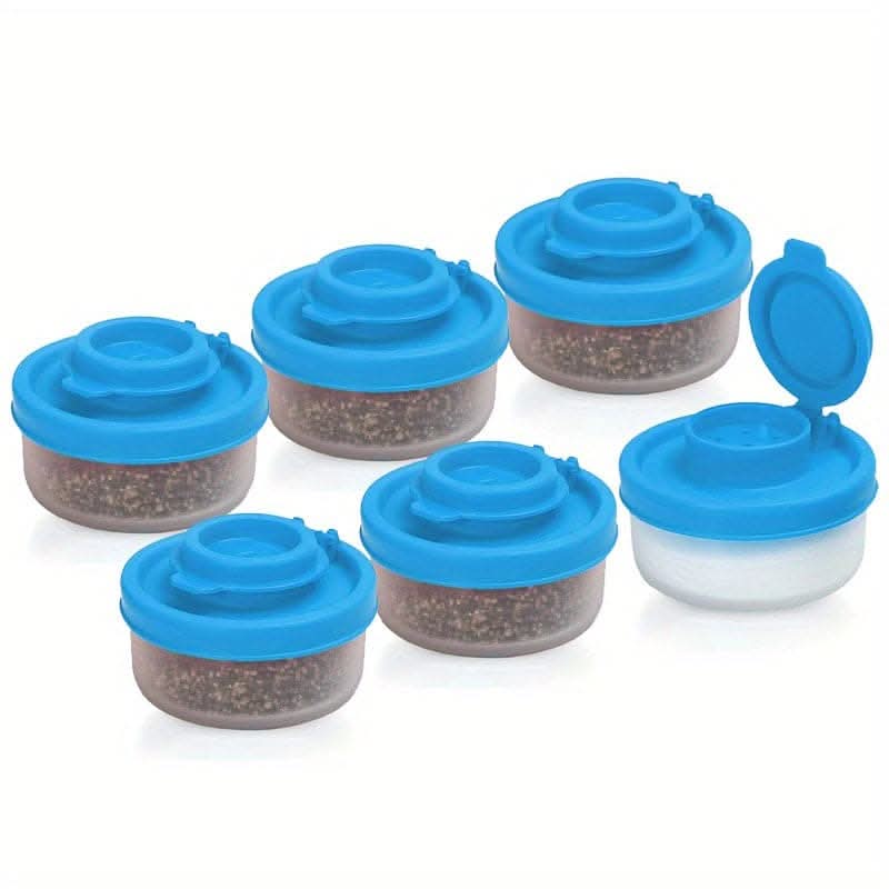 Spice Jar Set with Shaker Pour Lids - Moisture-Proof Plastic Seasoning Containers
