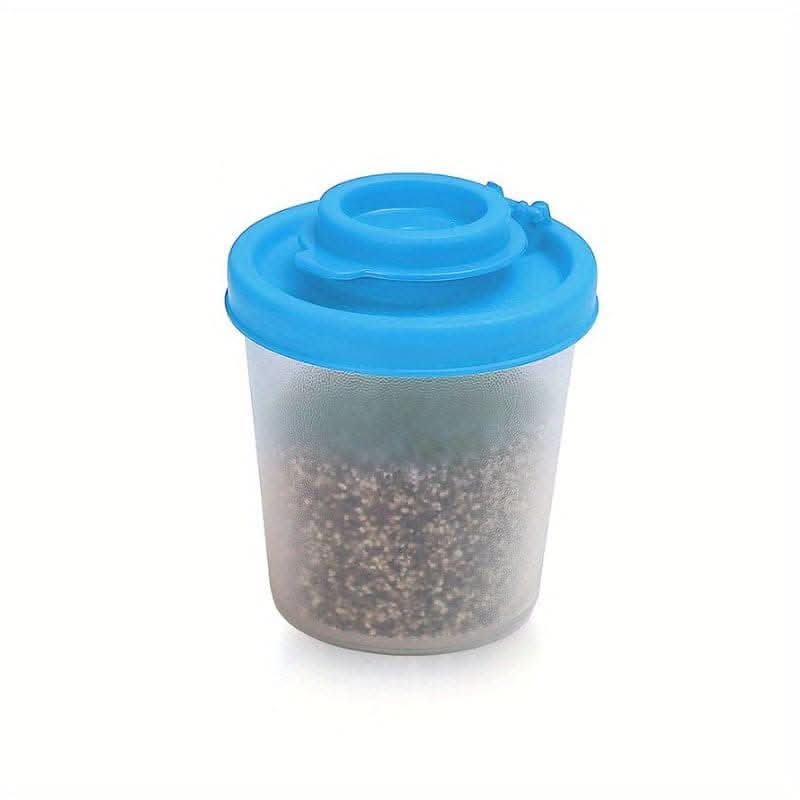 Spice Jar Set with Shaker Pour Lids - Moisture-Proof Plastic Seasoning Containers