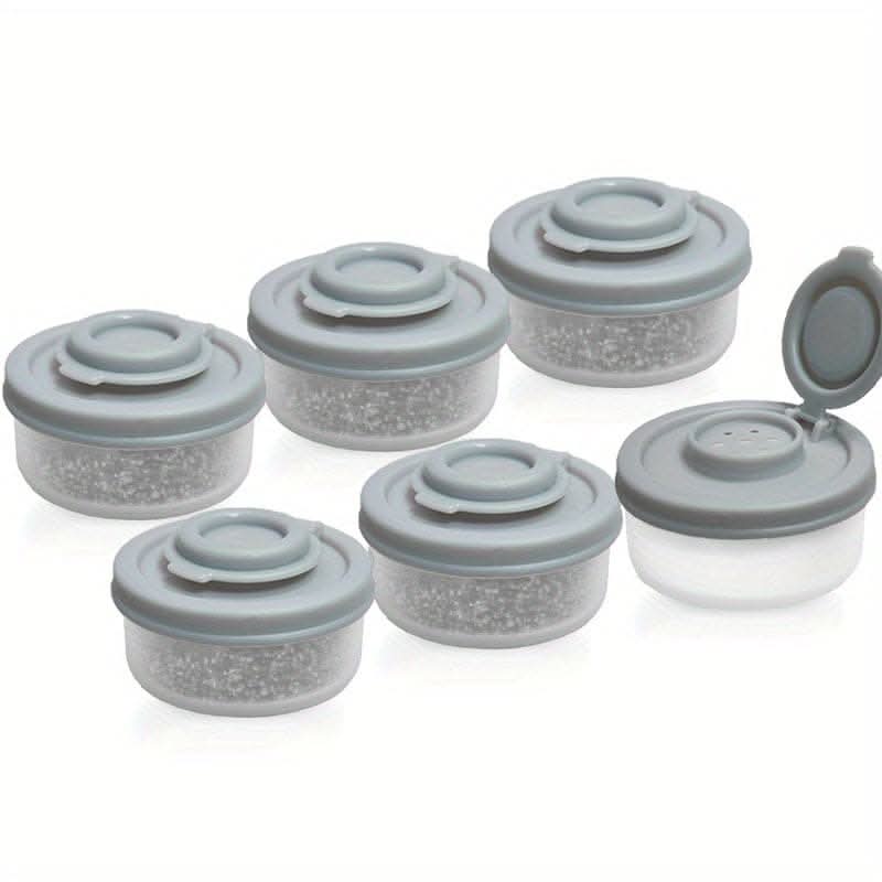 Spice Jar Set with Shaker Pour Lids - Moisture-Proof Plastic Seasoning Containers