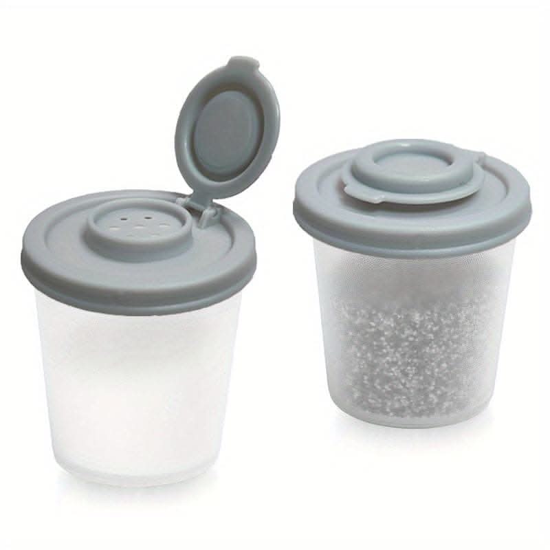 Spice Jar Set with Shaker Pour Lids - Moisture-Proof Plastic Seasoning Containers