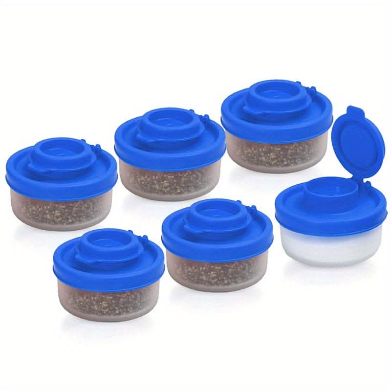 Spice Jar Set with Shaker Pour Lids - Moisture-Proof Plastic Seasoning Containers