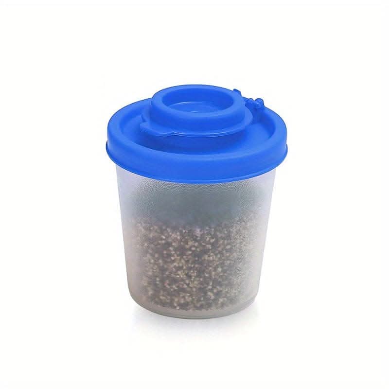 Spice Jar Set with Shaker Pour Lids - Moisture-Proof Plastic Seasoning Containers
