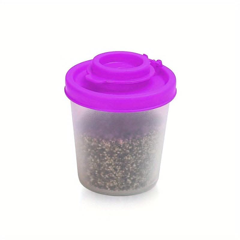 Spice Jar Set with Shaker Pour Lids - Moisture-Proof Plastic Seasoning Containers