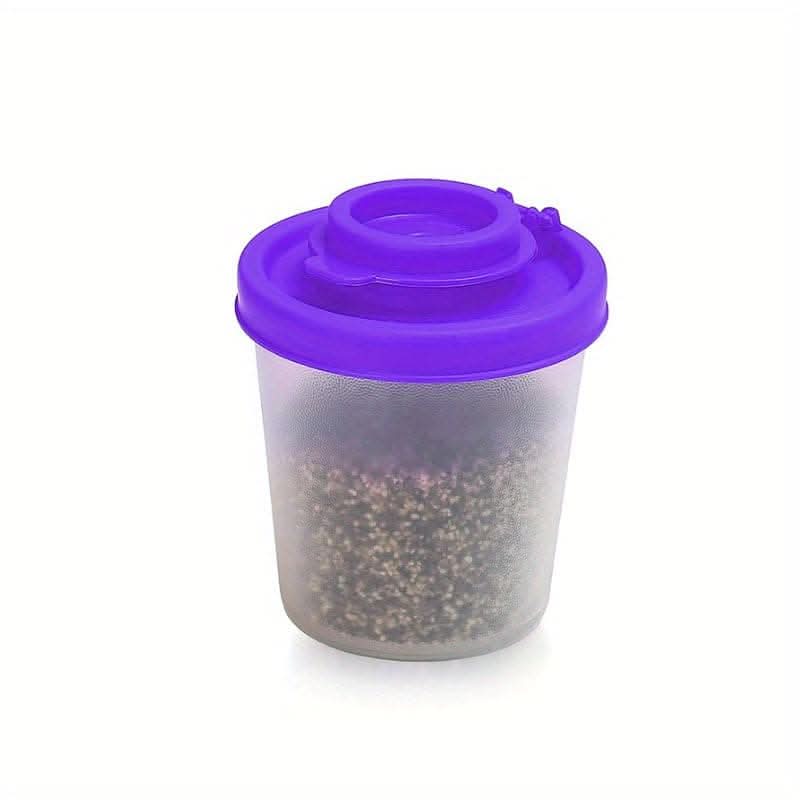 Spice Jar Set with Shaker Pour Lids - Moisture-Proof Plastic Seasoning Containers