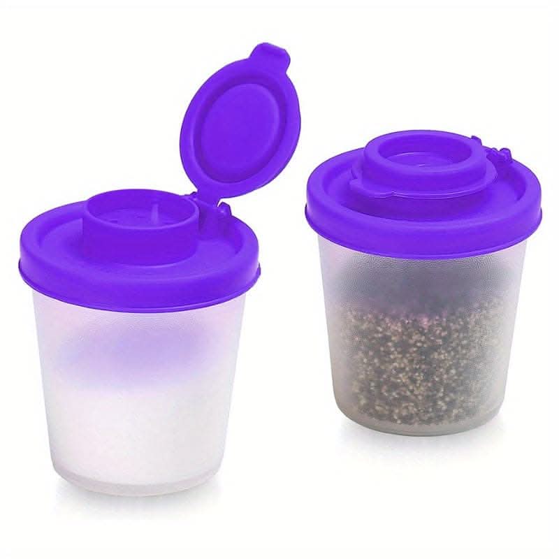 Spice Jar Set with Shaker Pour Lids - Moisture-Proof Plastic Seasoning Containers