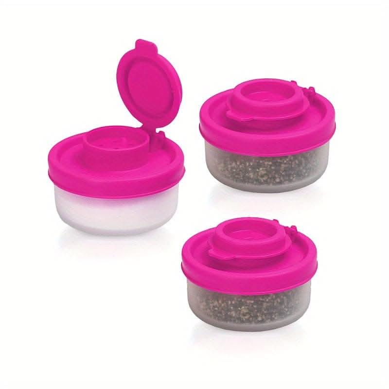 Spice Jar Set with Shaker Pour Lids - Moisture-Proof Plastic Seasoning Containers