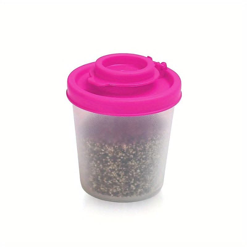 Spice Jar Set with Shaker Pour Lids - Moisture-Proof Plastic Seasoning Containers
