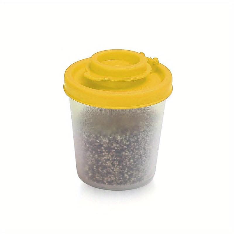 Spice Jar Set with Shaker Pour Lids - Moisture-Proof Plastic Seasoning Containers