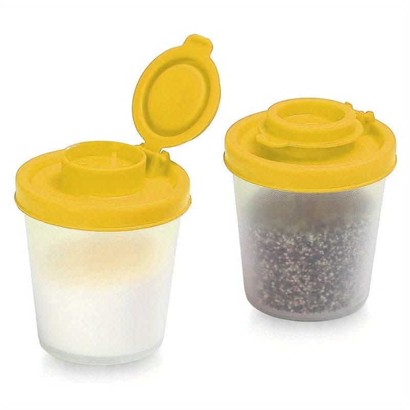 Spice Jar Set with Shaker Pour Lids - Moisture-Proof Plastic Seasoning Containers