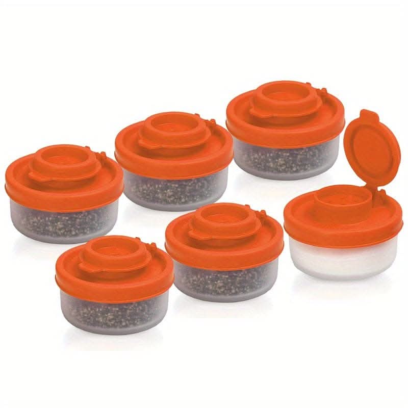 Spice Jar Set with Shaker Pour Lids - Moisture-Proof Plastic Seasoning Containers