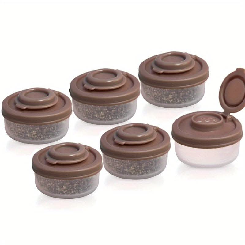 Spice Jar Set with Shaker Pour Lids - Moisture-Proof Plastic Seasoning Containers