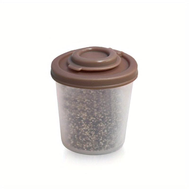 Spice Jar Set with Shaker Pour Lids - Moisture-Proof Plastic Seasoning Containers
