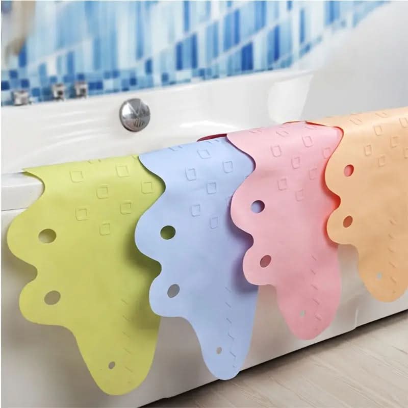 1pc Non-Slip Bathtub Mat for Kids, 37.4 x 13.58 Inches, PVC Cartoon Crocodile Design