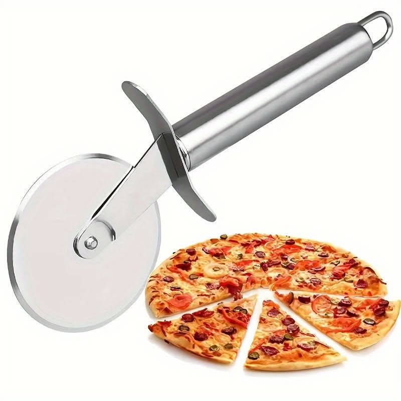 Stainless Steel Pizza Cutter Wheel - Easy-Grip Slicer