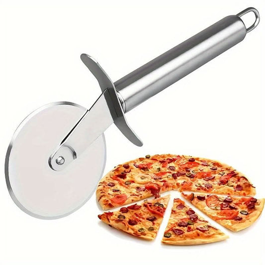 Stainless Steel Pizza Cutter Wheel - Easy-Grip Slicer