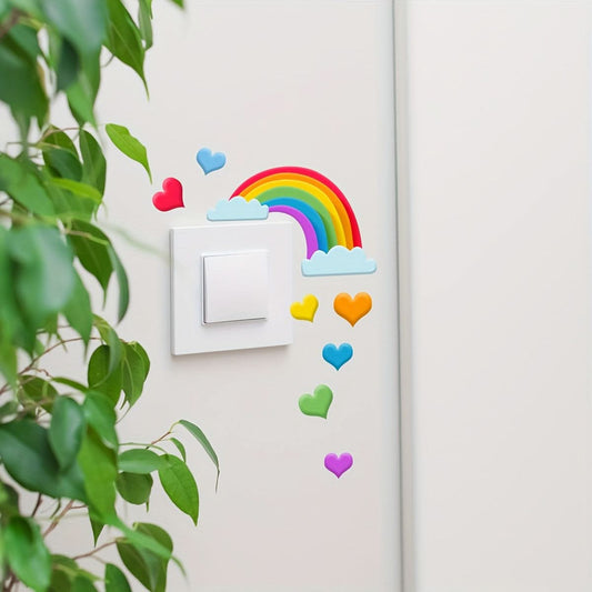 Glow-in-the-Dark Rainbow Wall Decal Sticker