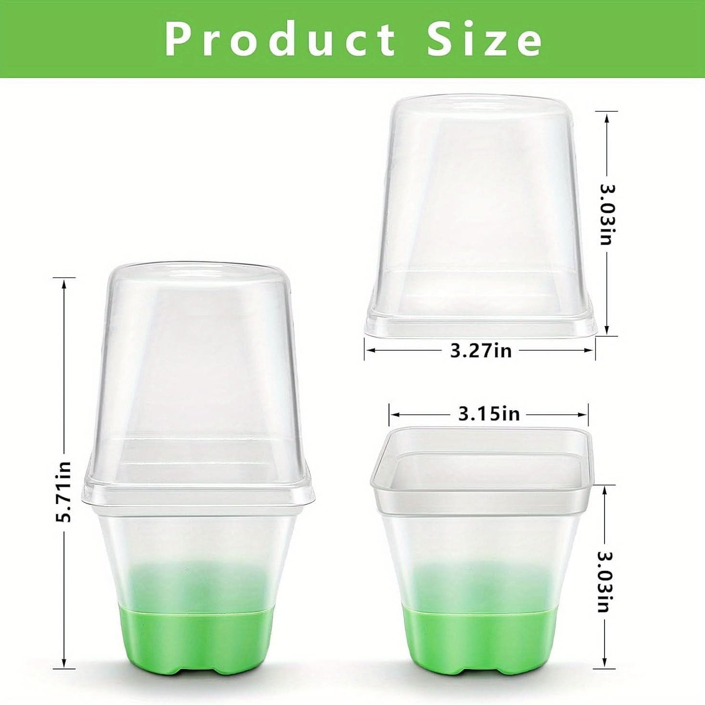 Clear Nursery Pots with Lid – 30-Pack Seed Starting Pots