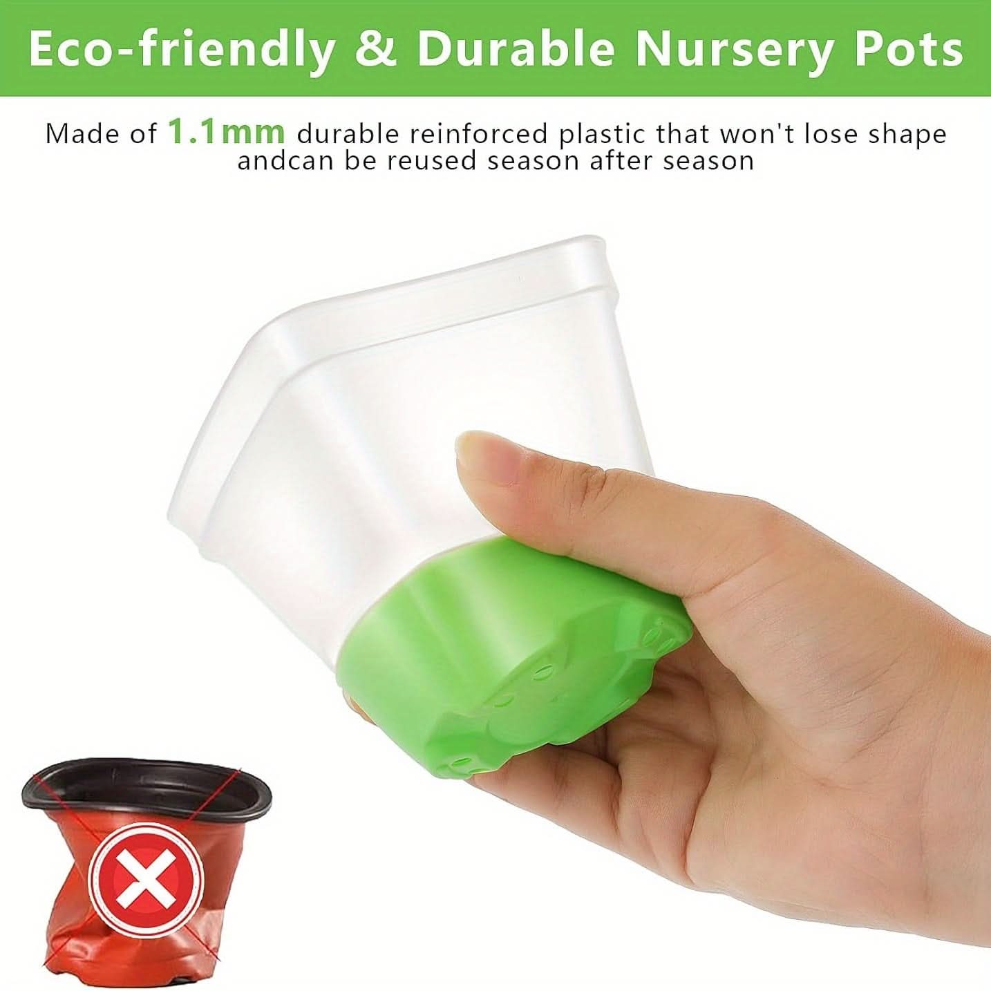 Clear Nursery Pots with Lid – 30-Pack Seed Starting Pots