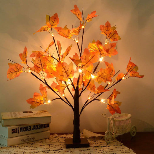 24 LED Lighted Maple Tree, Fall Table Decor